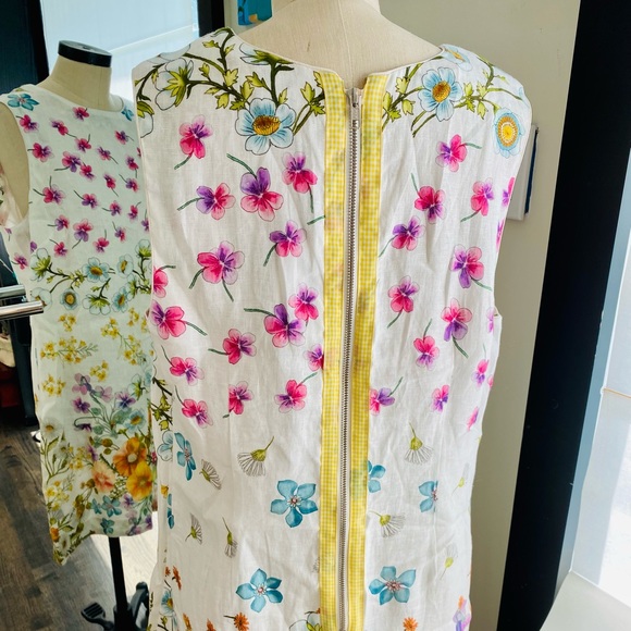 NWT Johnny Was Floral Linen Mini Sz L - Picture 6 of 7